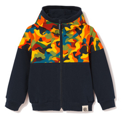 Zapinana bluza z kapturem Kolorowe moro