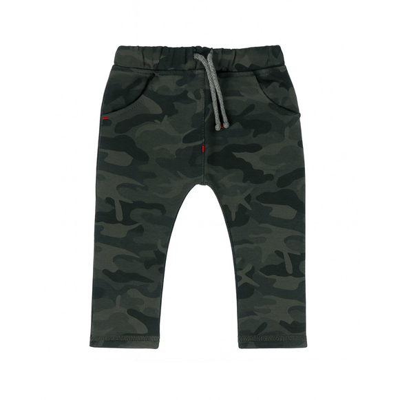 Dresowe spodnie khaki moro