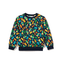 Bluza bawełniana ze ściągaczami Klocki