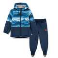 Zestaw softshell dla chłopca Góry – granatowa kurtka i spodnie