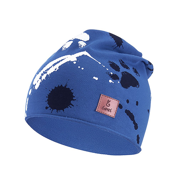 Czapka Beanie Łapka, niebieska