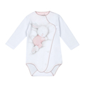 BSL-52892P  Body niemowlęce Pupilek biały z różowym