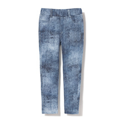 Bawełniane jegginsy dziewczęce niebieskie