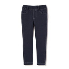 Bawełniane jegginsy dziewczęce granatowe