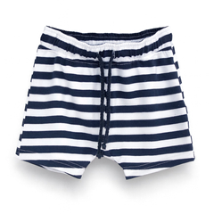 Bawełniane spodenki w biało-granatowe paski