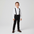 Spodnie chłopięce z szelkami, czarne