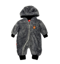 Kombinezon z kapturem Miś szary