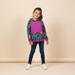 Bluza dresowa z kapturem Tropikalne liście
