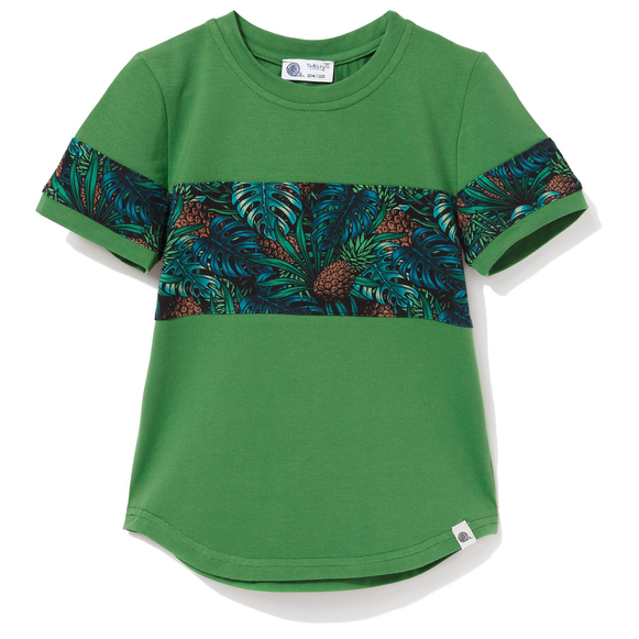 T-shirt zielony Monstery i ananasy 