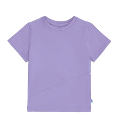 T-shirt z przeszyciami fioletowy