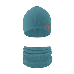 Zestaw czapka i komin Alan, morski