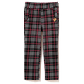 Spodnie chłopięce w kratę, szaro-czerwone