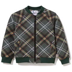Bluza chłopięca bomberka w kratę, zielona