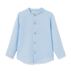 Koszula muślinowa chłopięca błękitna