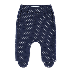 Półśpioch bawełniany granatowe w kropeczki