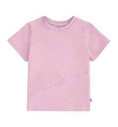 T-shirt z przeszyciami brudny róż