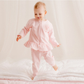 TR-75730Dres bawełniany niemowlęcy różowy Flawia