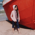 Bluza Hoodie z kapturem brudny róż