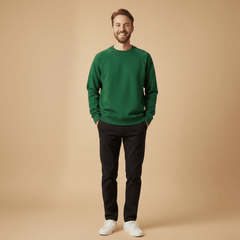 Bluza dresowa dla taty Basic zielona