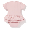 Body z baskinką różowe, krótki rękaw