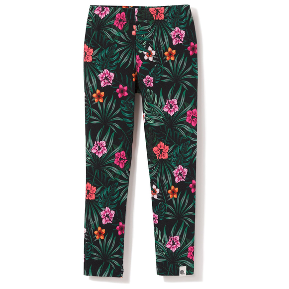 Legginsy bawełniane w kwiaty