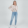 Bluza bawełniana dla mamy Róże na beżu