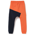 Spodnie dresowe pomarańczowo-granatowe z ozdobnym suwakiem 