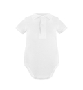 Bawełniane body chłopięce białe z krótkim rękawem 
