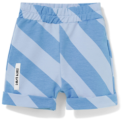 Krótkie spodenki chłopięce niebieskie paski
