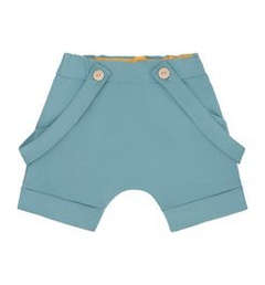 Krótkie spodenki z szelkami miętowe