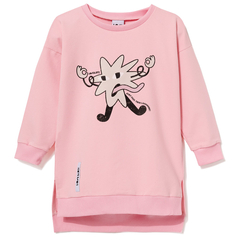 Bawełniana bluzo tunika Gwiazda, różowa