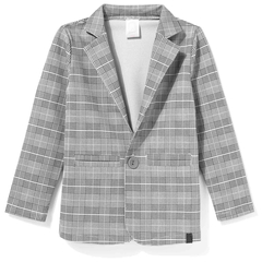 Marynarka bawełniana chłopięca, krata szara