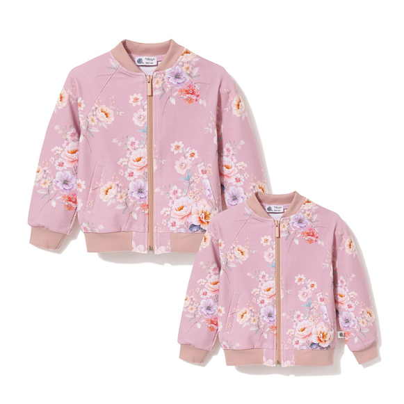 Zestaw bomberek dla mamy i córki Pink roses
