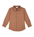Koszula chłopięca bawełniana brązowa