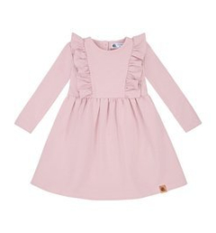 Sukienka z falbanką brudny róż