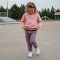 Bluza dresowa Basic brudny róż 