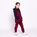 Ocieplane spodnie dresowe Igo bordowe