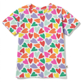 Bawełniany t-shirt dla dziewczynki Kolorowe serca