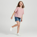T-shirt oversize dla dziewczynki Różowy