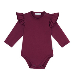 Body z falbanką, bordowe