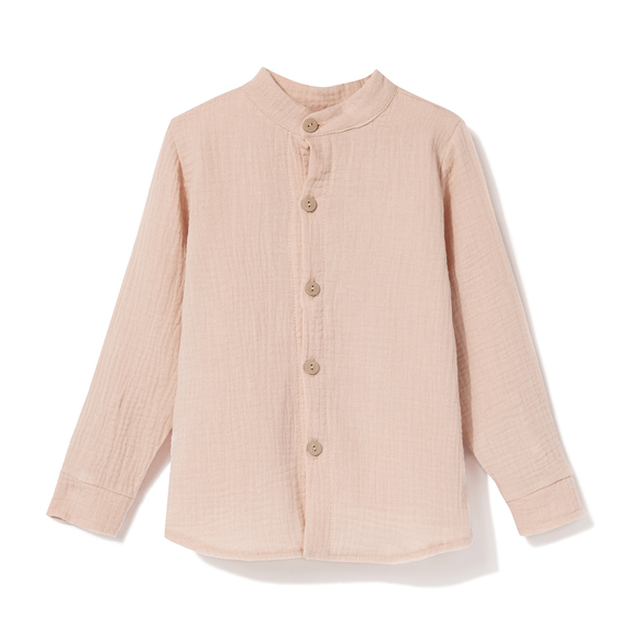 Koszula muślinowa chłopięca beżowa