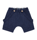 Krótkie spodenki z szelkami, kolor jeansowy