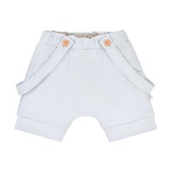 Krótkie spodenki z szelkami, szare