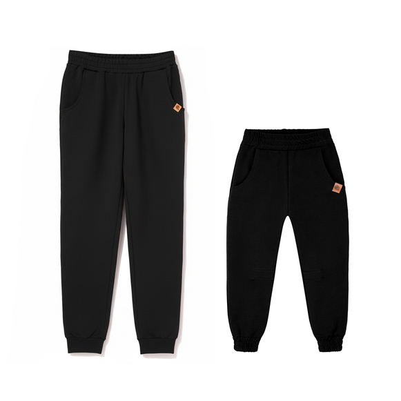 Zestaw spodni dresowych Igo dla mamy i córki, czarne