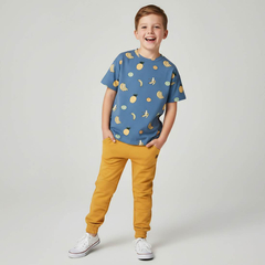 Niebieski t-shirt dziecięcy Fruits