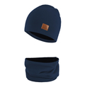Zestaw czapka i komin Basic Winter zimowy, granatowy