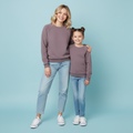Zestaw bluz dresowych dla mamy i córki Basic fioletowa