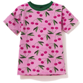 T-shirt z krótkim rękawem, dla dziewczynki, Wiśnie