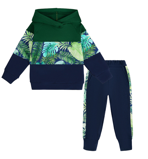 Bawełniany dres 3 kolor Monstera 