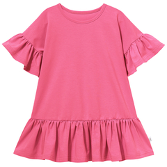 Sukienka letnia z mankietami, Candy Pink